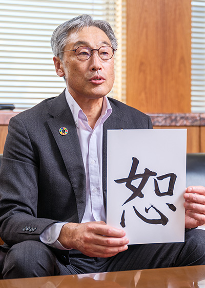 社長がインタビューされている